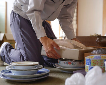 実家の遺品整理作業の様子